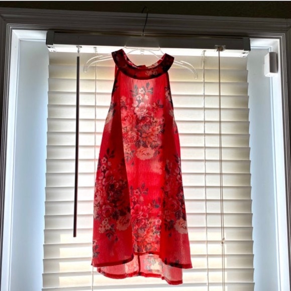 Floral Halter Button Closure Blouse - Picture 2 of 9